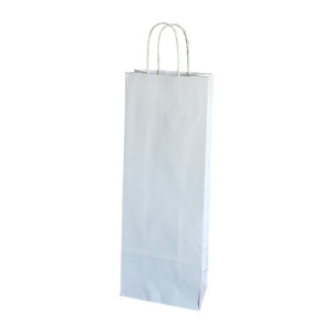 Shopper portabott. 14x39 bianco ()25pz)