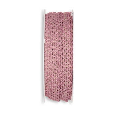 Nastro treccia mm.08 mt.12 rosa