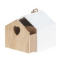 Casetta legno con cassetto cm. 5x5x7