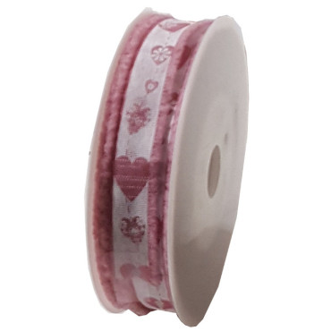 Nastro HEARTS mm.18 mt.20 rosa