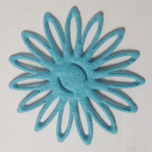 Fiore feltro 7 cm. azzurro (20 pz)