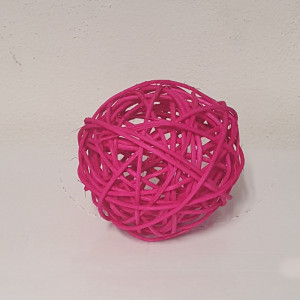 Rattan ball cm. 8 fuxia