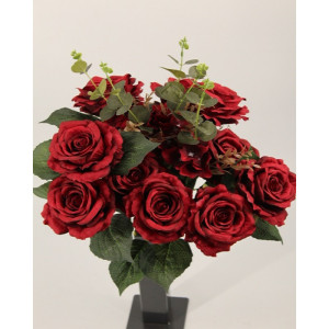 Rosa mazzo x15 rosso