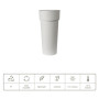 TV-Vaso duo h.80 bianco