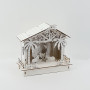 Presepe legno h.20 bianco