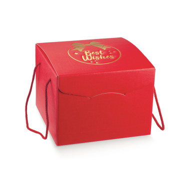 Cartone panettone segreto 24×24 rosso