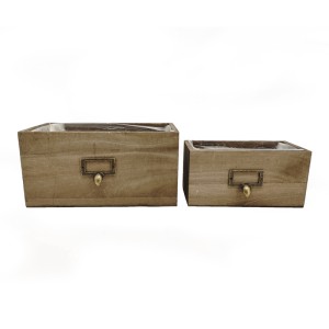 Cassetto legno 26x14 naturale (set 2)