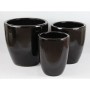 SA-Vaso bombato h.44 nero (set 3)