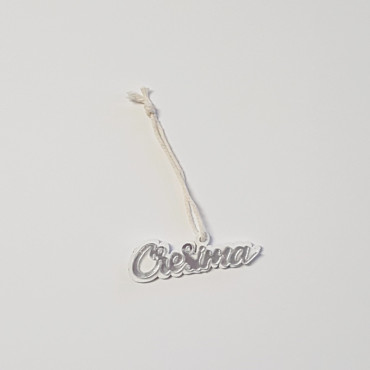 Scritta cresima cm.5,5 argento (pz.24)