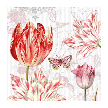 Tovagliolo carta 33×33 tulipani (pz.20)