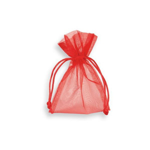 Sacchettino organza 09x12 rosso (pz 10)