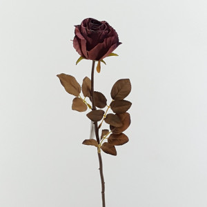 Rosa singola cm.75 burgundy