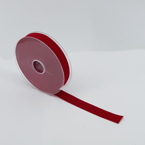 Nastro mm.25 m.15 VELLUTO rosso