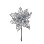 Poinsettia pick cm.15 argento (pz.10)