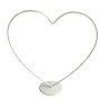 Cuore su base h.30 bianco