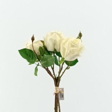 Rosa bouquet cm.44 bianco