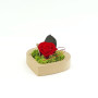 Rosa pres. cuore cm.10 rosso