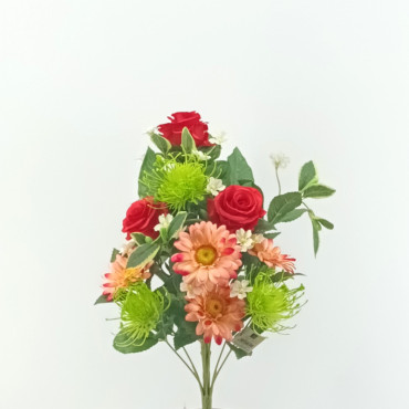 Rosa-Gerbera frontale cm.52 rosso