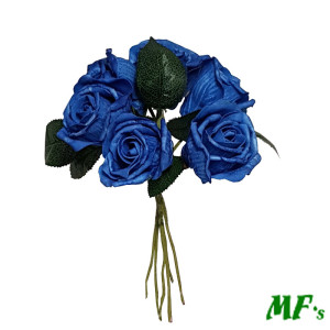 M6-Foam rose mazzo x 6 blu