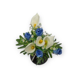 Rosa-calla mazzo cm.40 blu