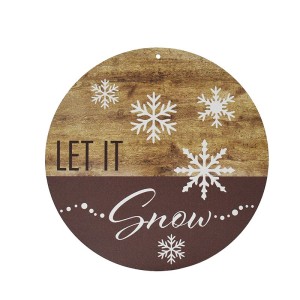 Disco legno let it snow d.16 brown (pz.4)