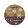 Disco legno let it snow d.32 brown (pz.2)