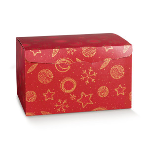 Cartone panettone segreto 39x27 rosso