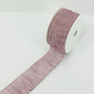 Nastro mm.50 m.08 LINEN LOOK bordeaux