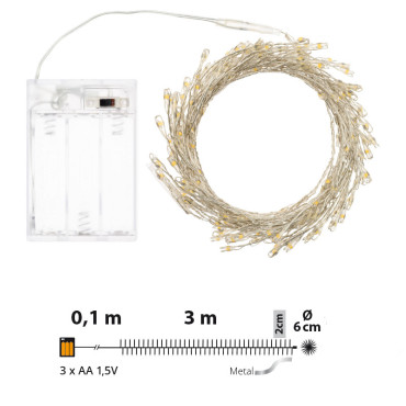 LB-Catena 150 LED calda batteria