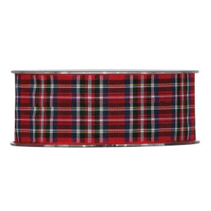 Nastro mm.38 m.20 TARTAN rosso