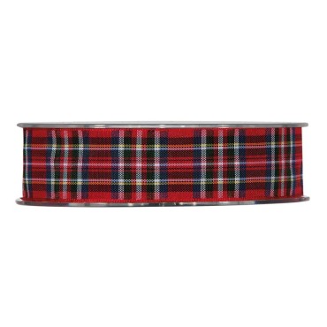 Nastro mm.25 m.20 TARTAN rosso