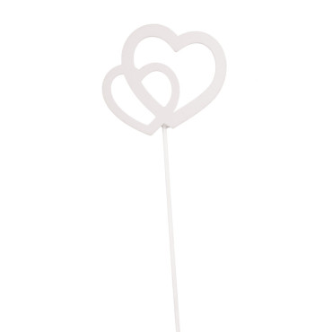 Cuore pick cm.07 bianco (pz.16)