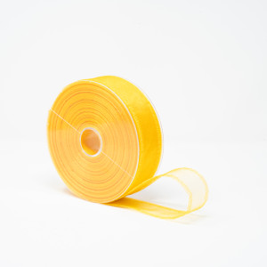 Nastro mm.40 m.50 ORGANZA giallo