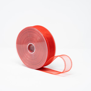 Nastro mm.40 m.50 ORGANZA rosso