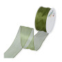 Nastro mm.40 mt.25 organza wired verde