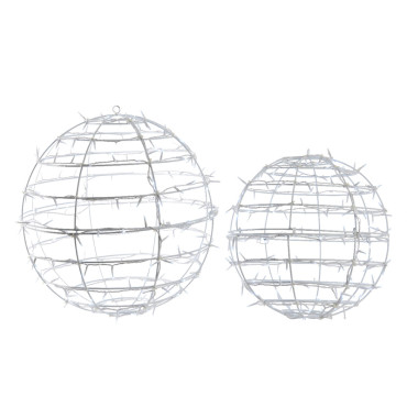 Sfera LED d.50 bianca Set 2 pezzi