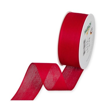 Nastro mm.40 m.25 COTTON LOOK rosso