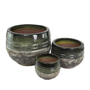 Vasi ceramica d.56 verde (set 3)