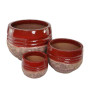 Vasi ceramica d.56 rosso (set 3)