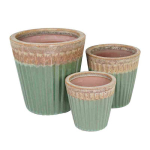 Vasi ceramica d.37 verde (set 3)