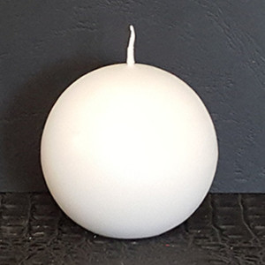 Candela sfera 080 bianco (pz 8)