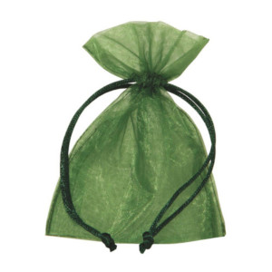 Sacchettino organza 09x12 verde scuro (pz 10)