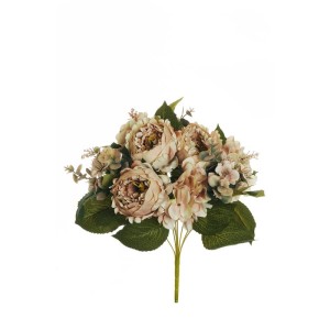 Peonia-ortensia mazzo cm.45 beige