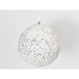 Pallina PVC 20 bianco glitter