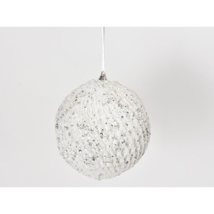 Pallina PVC 15 bianco glitter