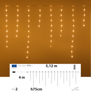 LT-Tenda 224 LED calda