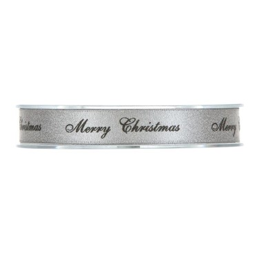 Nastro mm.15 m.25 FR.CHRISTMAS argento