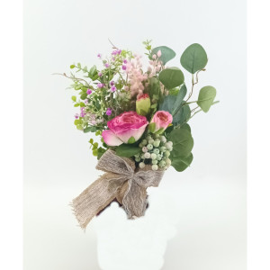 Bouquet rose-acacia cm.45 fucsia