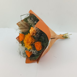 Bouquet GARDEN 3 ROSE cm 39 arancio