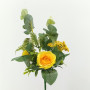 Rose-eucalipto mazzolino cm.30 giallo